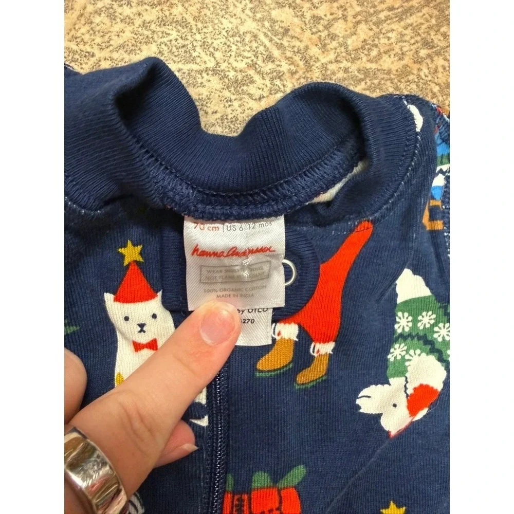 Hanna Andersson navy organic red